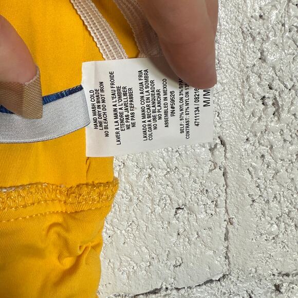 Isabella Rose Maza Textured Multi Way One Piece Swimsuit Marigold, Medium $148 - Picture 13 of 16